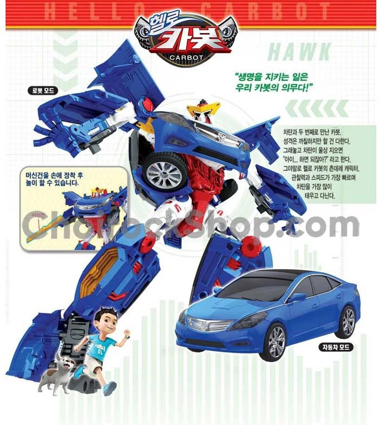 Hello Carbot HAWK Transforming Robot Figure Toy Grandeur Azera Face Lift - Image 4 of 4