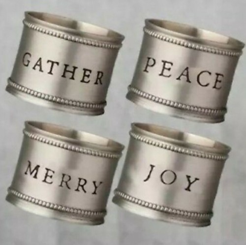Hearth & Hand With Magnolia Set Of Four (4) Napkins Rings.. New - Picture 10 of 10