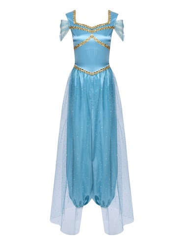 Costume cosplay donna principessa indiana araba danza del ventre tutina pagliaccetto - Foto 34 di 59