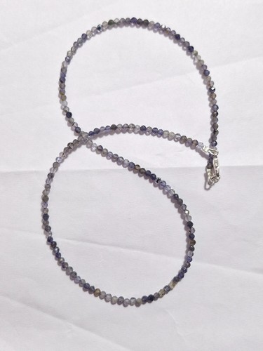 17" Necklace Natural Iolite Gemstone Beads 925 Sterling Silver 7" Bracelets - Picture 10 of 10
