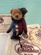 Ganz Cottage Collectibles 3" Bear Joker Miniature By Lorraine Chien Tags Bag COA