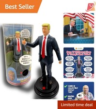 Talking Trump Figure Plastic 9" Real Voice 17 Quotes Desktop Decor Gift