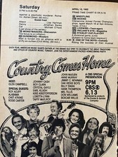 Country Comes Home, Glen Campbell, Johnny Cash, Loretta Lynn Vintage TV Guide Ad