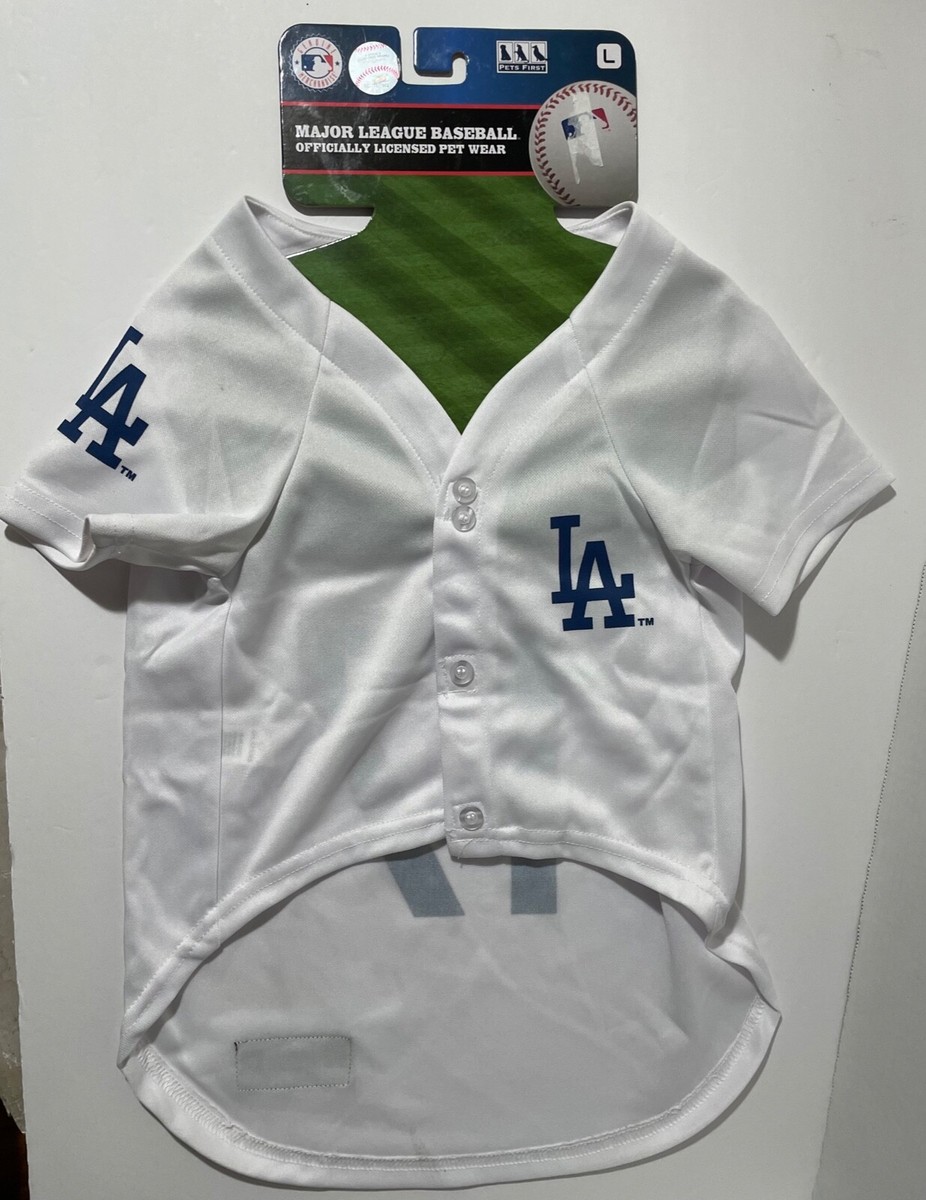 Large Pets First MLB Los Angeles Dodgers Dog Jersey White Shohei