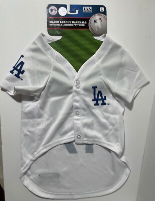 Large Pets First MLB Los Angeles Dodgers Dog Jersey White Shohei