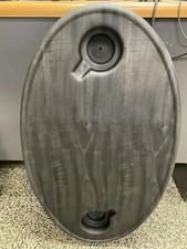 Oval Plastic Table Matte Greywood 