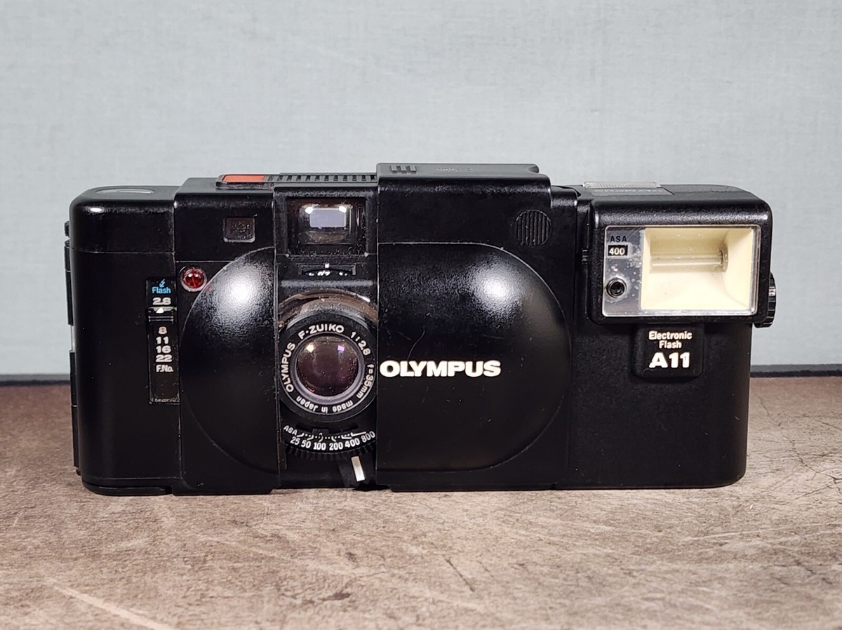 Olympus XA2 Point & Shoot 35mm Film Camera w/ A11 Flash - Untested