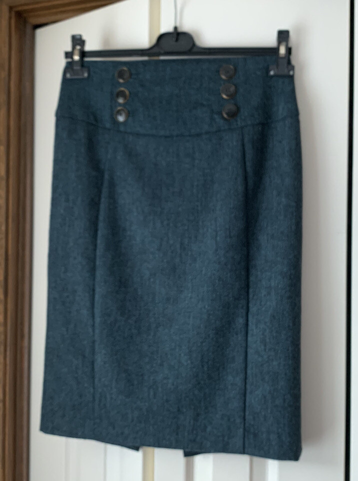 Express Design Studio High Waisted Pencil Skirt Dark Green Size