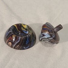 ANDY DAVIS, Glass Art Spinning Top Base, Megans Run , 338A