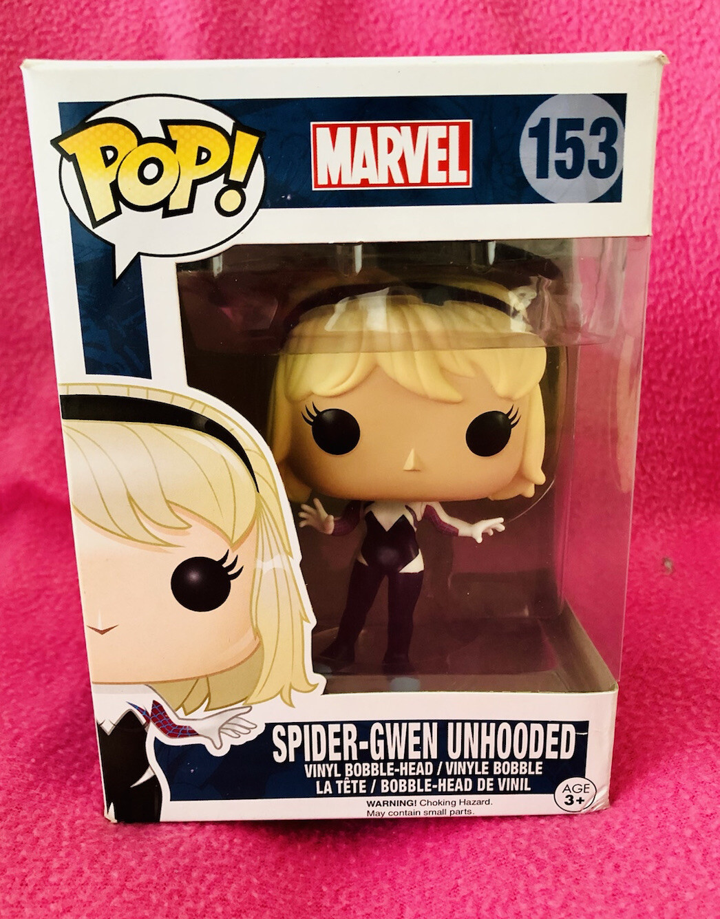 Vinilo Funko Pop Marvel Spider-Gwen Sin Capucha No. Figura Bobblehead 153