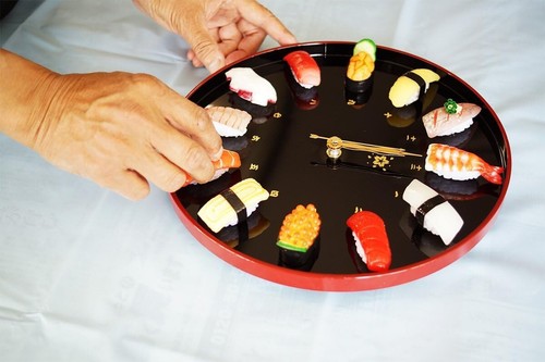 SUSHI CLOCK Food Sample Made in Japan CL27S Kitamura Sample flavorbox NEW - Picture 7 of 7