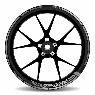 Set Felgenrand Aufkleber Black Dots Motorradfelge kompatibel für Yamaha : MT-09