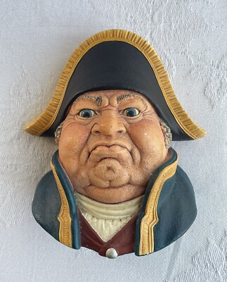 VTG Bossons Mr Bumble Chalk Ware Bust Wall Sculpture Dickens Oliver Twist 1969