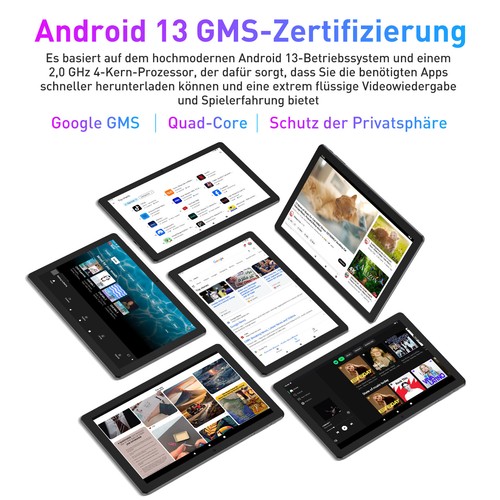 10.1 Zoll Android 13 Tablet 12GB+128GB Quad-core 5GWiFi HD 13MP 7000mAh LCD IPS - Bild 9 von 16