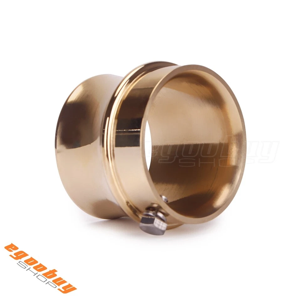 Solid Brass 2-1/2" Motorcycle Exhaust Tip For Harley Sportster Chopper Polished - Image 4 of 4