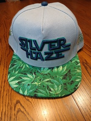 Cayler and Sons Green Label Line Snapback Cap-Silver Haze Print-Canabis Theme