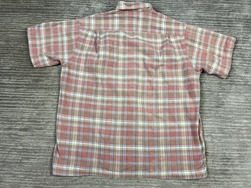 Vintage Damon Shirt Mens XL Pink Plaid Button Up 100% Cotton Pockets - Picture 6 of 11