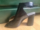 Women's 1.State Black Ankle Strap Peep Toe Pump 3" Heels Size 7 — photo 3