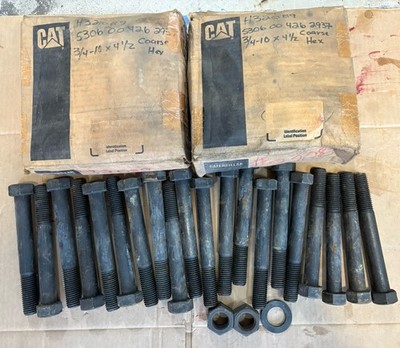 HUGE NOS Caterpillar Bolts , Lot Open Sealed Unused Heavy Equipment NEW LOT