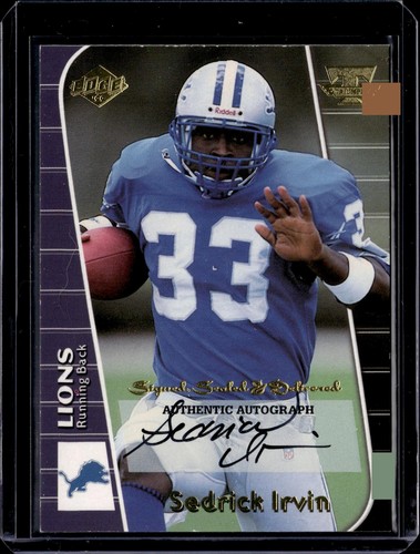 1999 Collector's Edge Triumph #SI Sedrick Irvin Signed, Sealed, Delivered AUTO - Picture 1 of 2