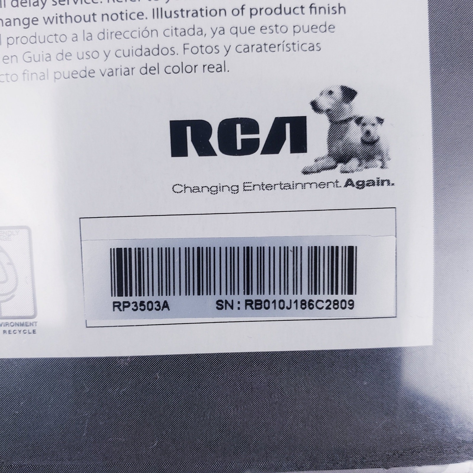 Vintage RCA Cassette Recorder RP3503 Stand up Mic & AC Adapter NOS NEW SEALED