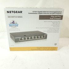 NETGEAR GS308-300PAS 8-Port Gigabit Ethernet Unmanaged Switch New Sealed