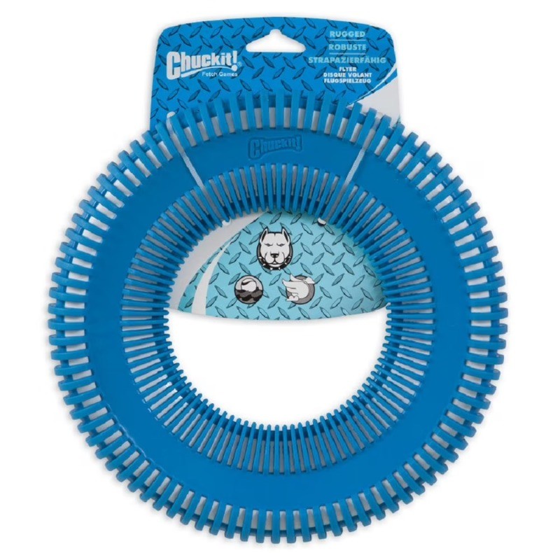 Rugged Flyer Disc Flying Interactive Rubber Dog Toy, Assorte