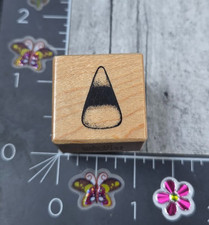 PSX Designs Candy Corn Fall Halloween A411 1992 Rubber Stamp Wood Q29