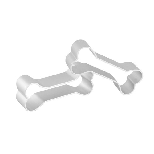 2Pcs Aluminum Alloy Dog Bone Shaped Cake Cookie Cutter