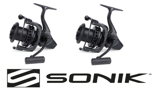2 X SONIK Xtractor+ 5000 Carbon Quick  Drag Carp Fishing Reel - Picture 1 of 6
