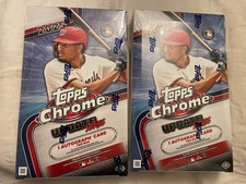 2025 Topps Chrome Update Series Baseball Factory Sealed Hobby Box 2 box combo.