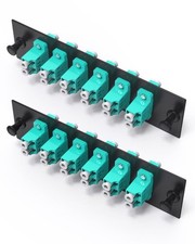 ANDESAIL 2-Pack LC Fiber Patch Panel, 6 Duplex Ports, 12 LC to LC UPC Adapters,