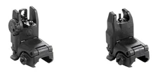 New Gen 2 Front/Rear Back Up Sight Set Folding Flip Up Sight Polymer Picatinny