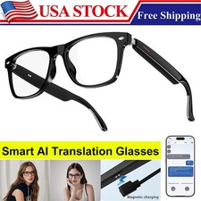 Smart Glasses AI Bluetooth Glasses with 144 Translation for Men  Woman Travel