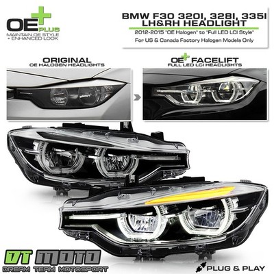 Non-HID BMW Lights Pair Halogen Headlights For BMW 320i/328i/335i 2012-2015 - Driver & Passenger 2012-2015 BMW Headlight Replacement - Foto 2