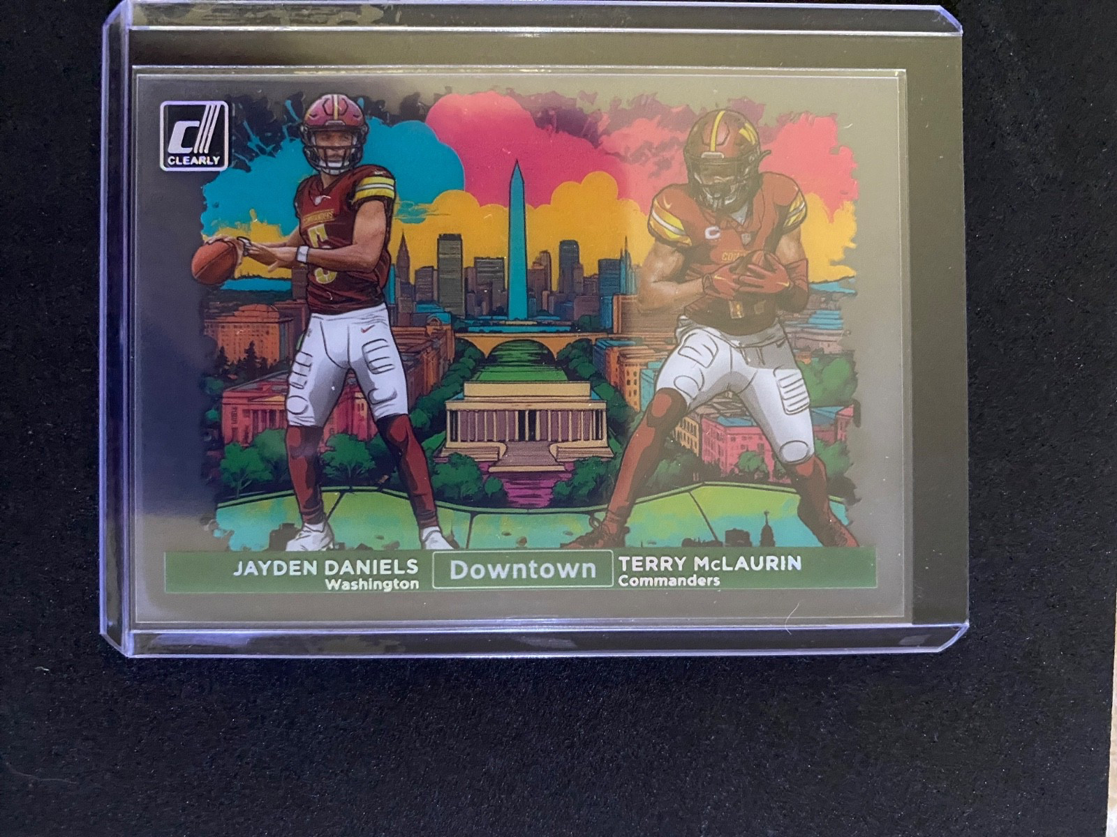 2024 Panini Clearly Donruss - Downtown Duos Terry McLaurin, Jayden Daniels #11