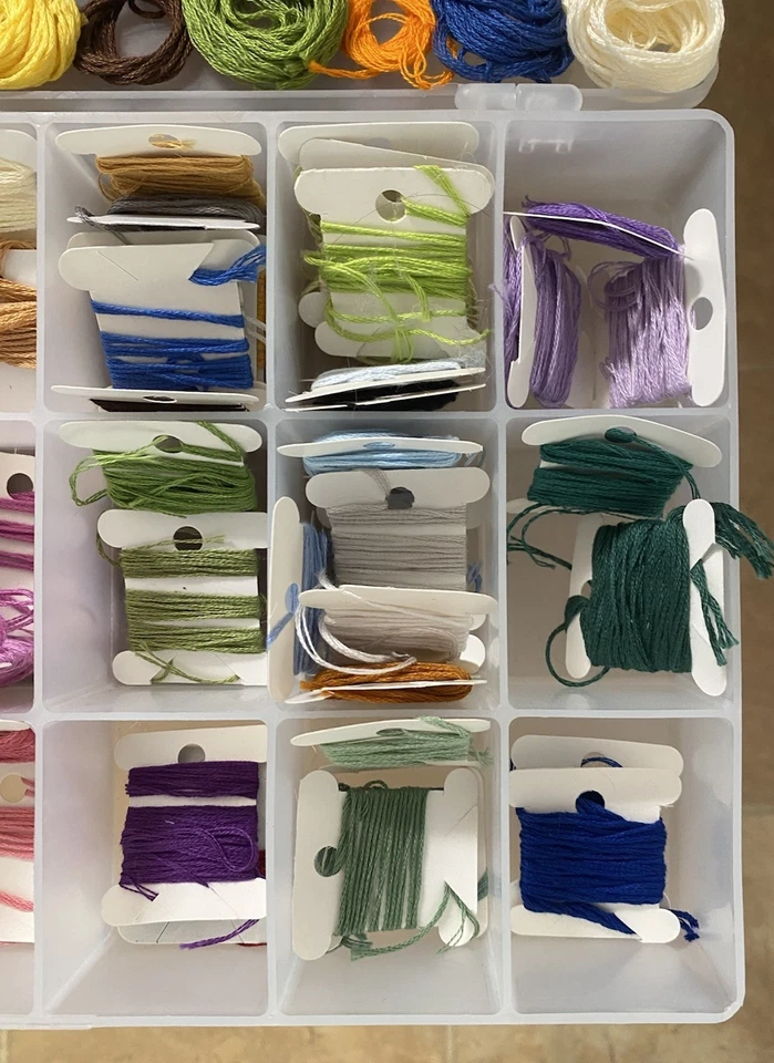 Multicolored Embroidery Floss Lot  96 Partial Skeins Unbranded includes case - Image 3 of 4