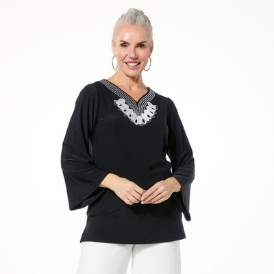 #CP4079 HSN Antthony Embroidered V-Neck Tunic Size S