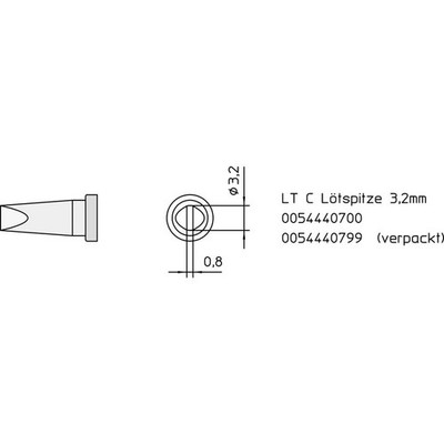 Weller LT-C Lötspitze Meißelform, gerade Spitzen-Größe 3.2 mm Inhalt 1 St.