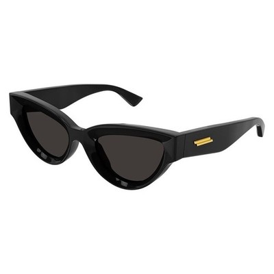 Bottega Veneta BV1249S 001 Black Gold Dark Grey Women Cateye