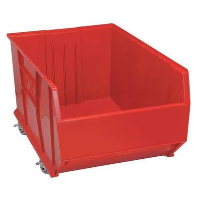 Quantum Storage Systems Qus998mobrd Mobile Storage Bin, Polypropylene, Red, 17
