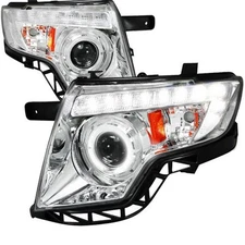 Spec-D Tuning 2LHP-EDG07-TM Projector Headlight for 07 to 10 Ford Edge- Chrom...