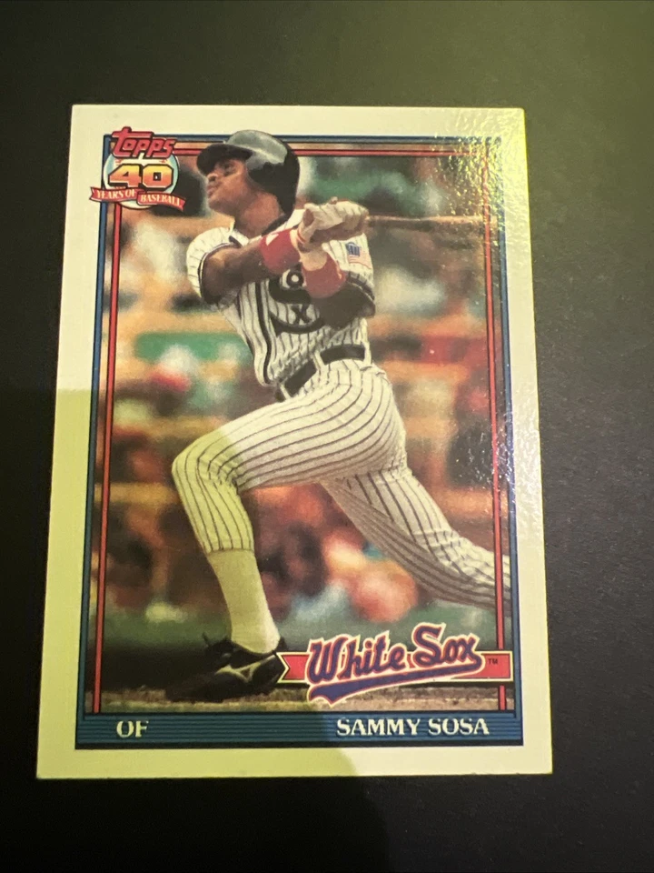 Bowman 1989 béisbol Sammy Sosa #312 radiocontrol novato y 91 Topps #414 Foto 2 de 4
