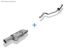  Edelstahl Sportauspuff-Komplettanlage ab Kat Opel Kadett E CC 1x80mm