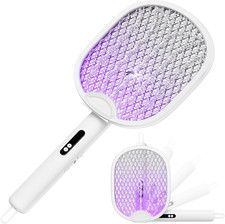 Electric Fly Swatter 4000V Bug Zapper Racket with 1800Mah Rechargeable Battery 5