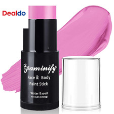 Pink Face Paint Stick,Water-Based Body Paint Stick,Washable Halloween Face Paint
