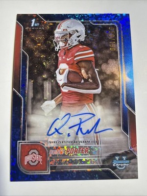 2025 Bowman Univ Chrome Quincy Porter #BCA-QPO Blue Mini Diamond Auto /150