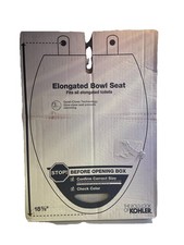 KOHLER 20110-0 Brevia, Slow Close Toilet Seat, Elongated Elongated, White