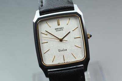 Vintage 1984 N MINT Seiko Dolce 7731-5040 NSA Tank Quartz Mens