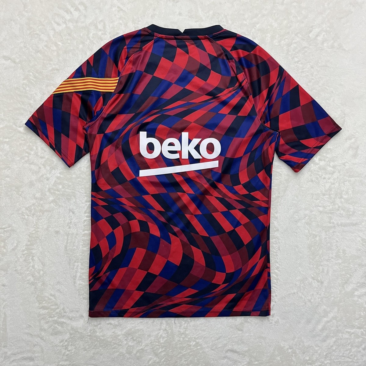 Nike FC Barcelona Jersey Shirt Mens Small Red Blue Soccer Dri Fit